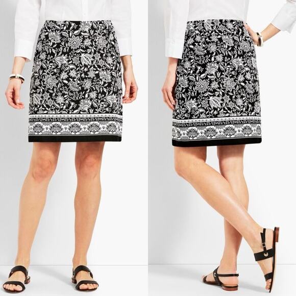Talbots Dresses & Skirts - Talbots Dreamy Floral Stretch Cotton Canvas Skirt 16P NWT
